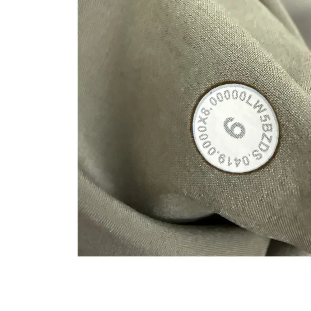 Lululemon On The Fly Joggers Khaki Drawstring Loose Fit Pants Size Women's 6